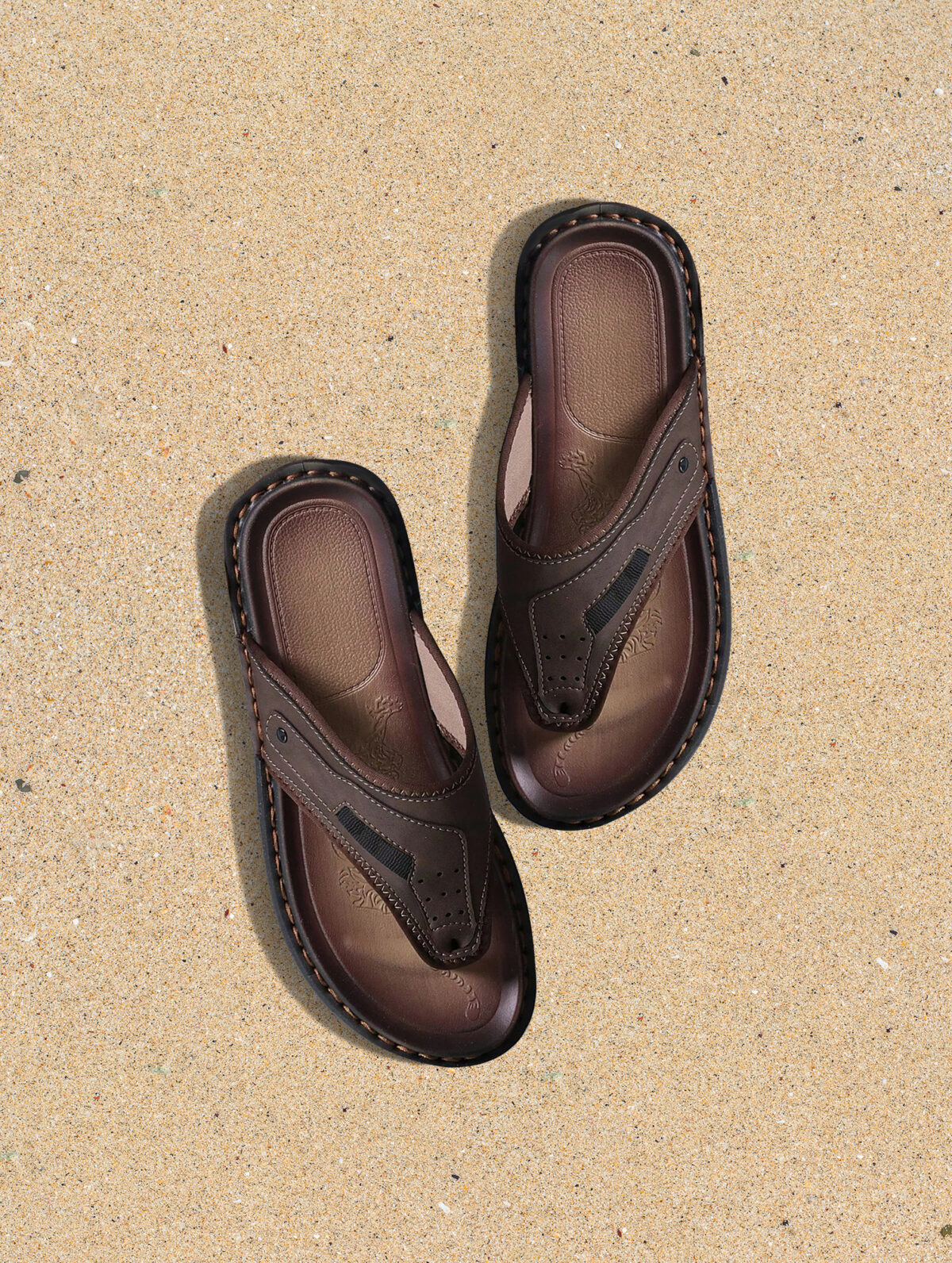Men's Arabic-Style Flip Flops - Retro Pattern, Non-Slip EVA - Image 1
