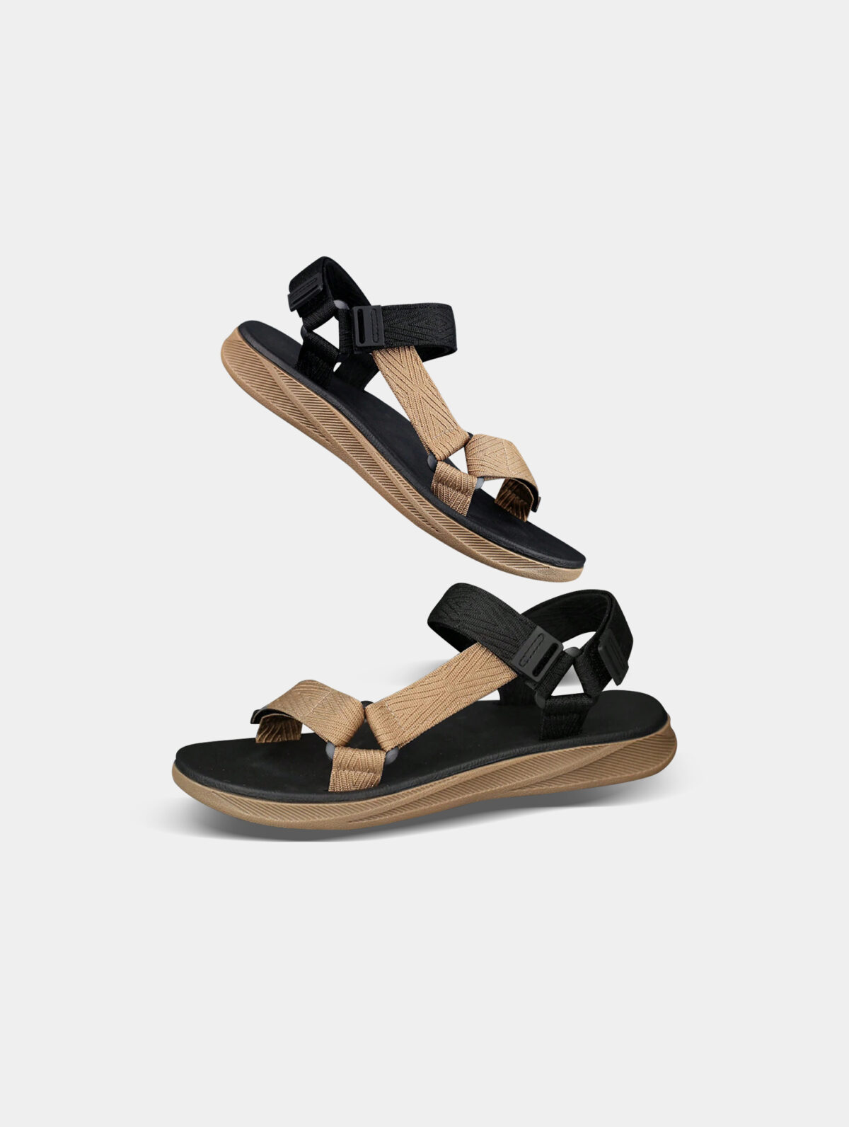 Men's Lightweight Beach Sandals - Woven Upper, Anti-Slip TPR - Image 2