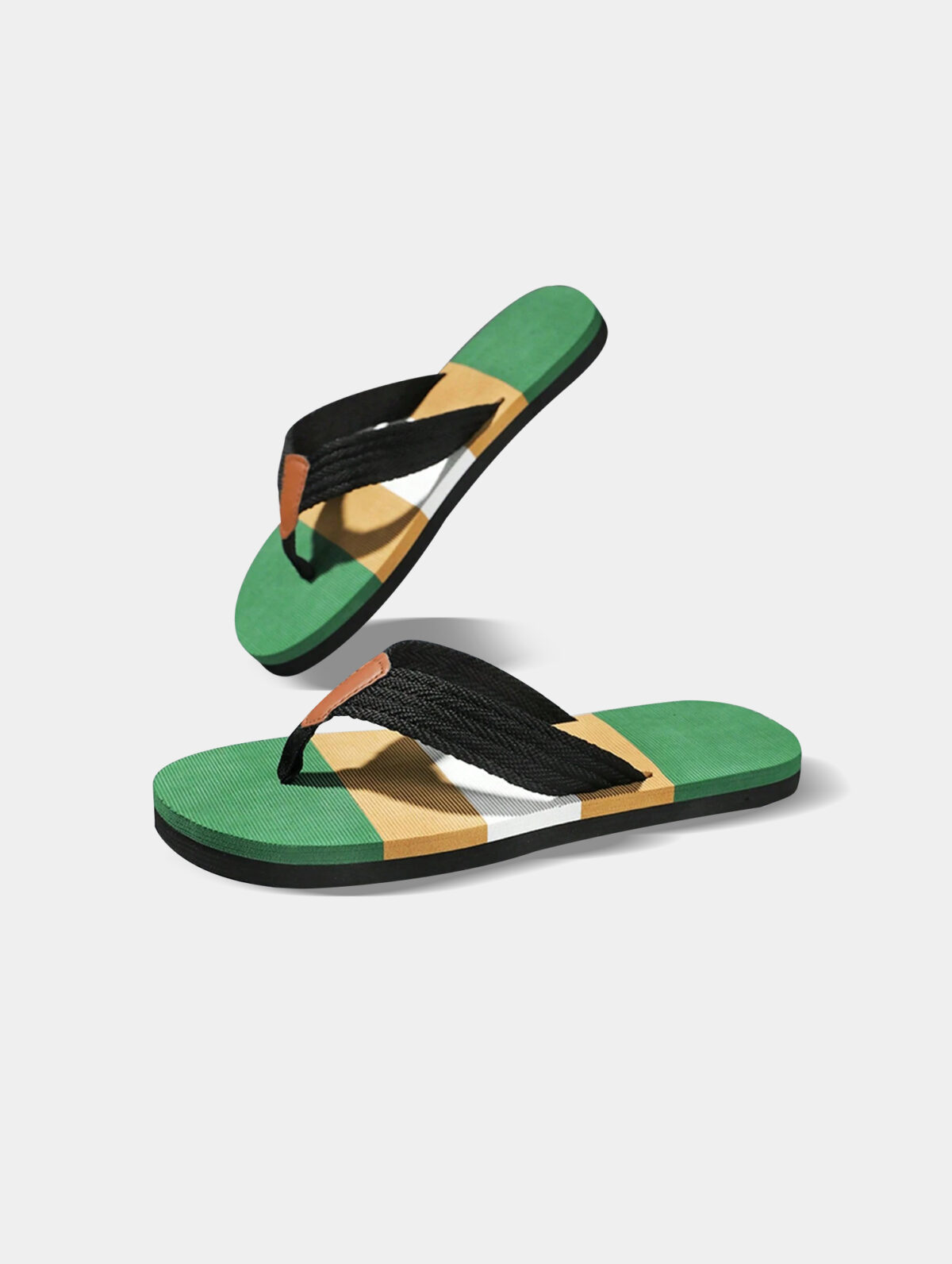 Men's Resort-Style Casual Flip Flops - Tropical Rope Detail - Image 2