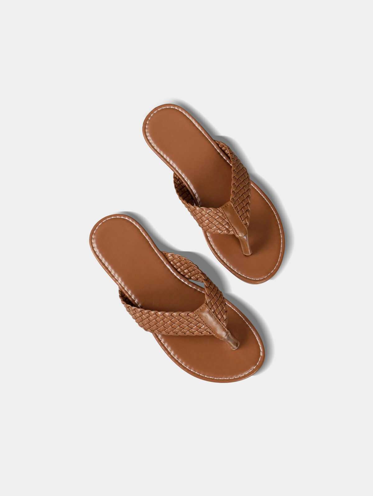 Women's Casual Woven Flip Flops - Vintage Braid, Rubber Outsole - Image 3
