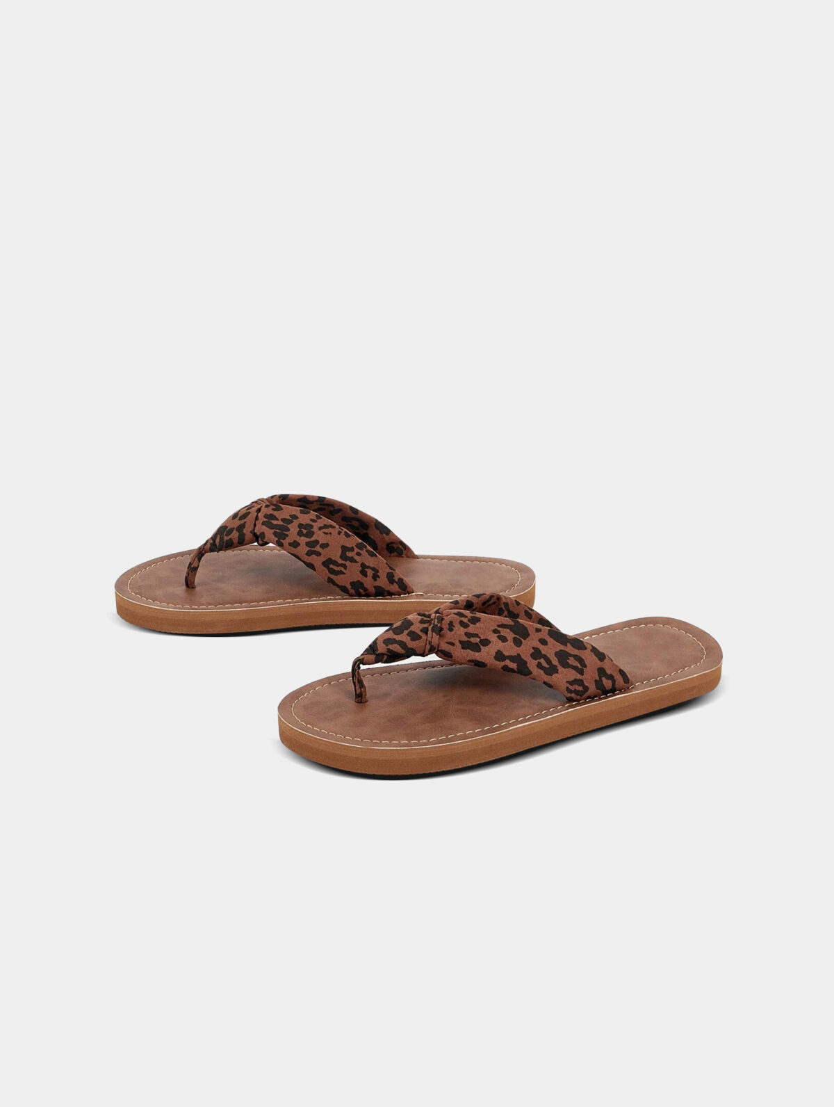 Women's Leopard Print Flip Flops - Trendy Pattern, EVA Outsole - Image 3