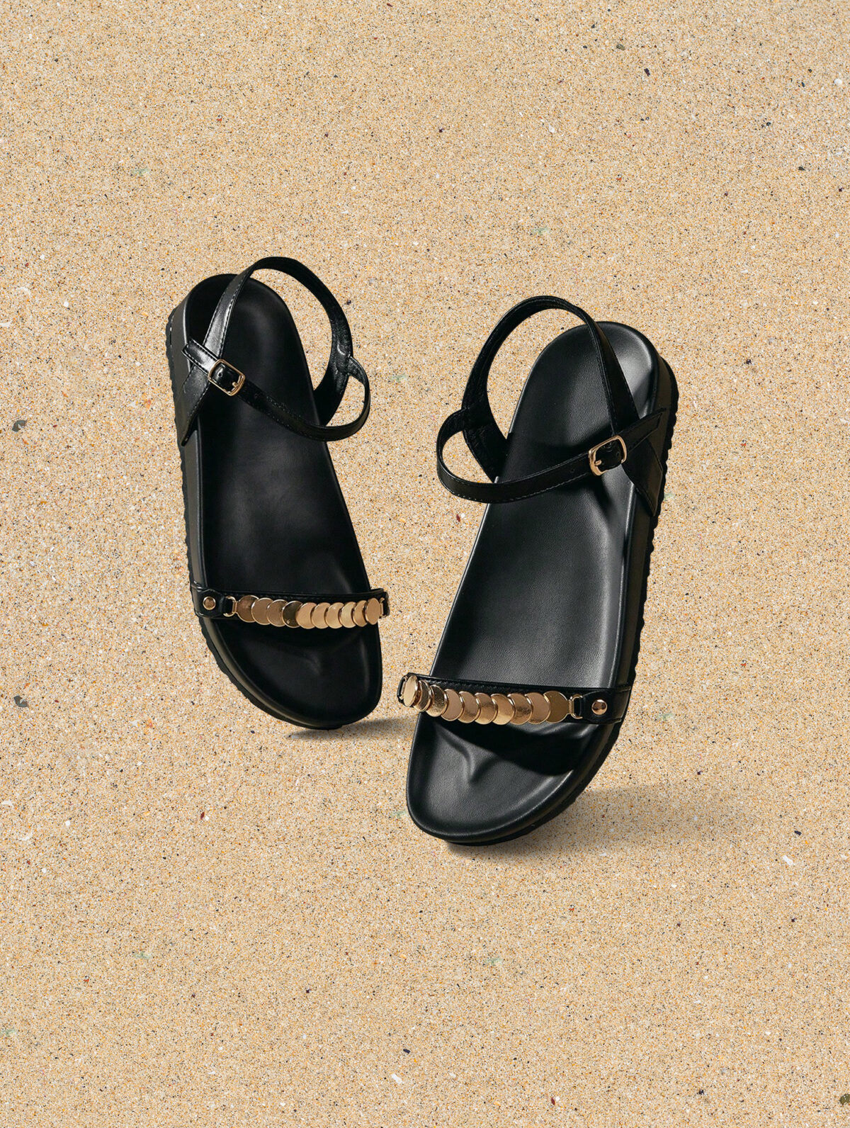 Women's Open-Toe Lace-Up Flat Sandals - Adjustable Fit, Casual - Image 1