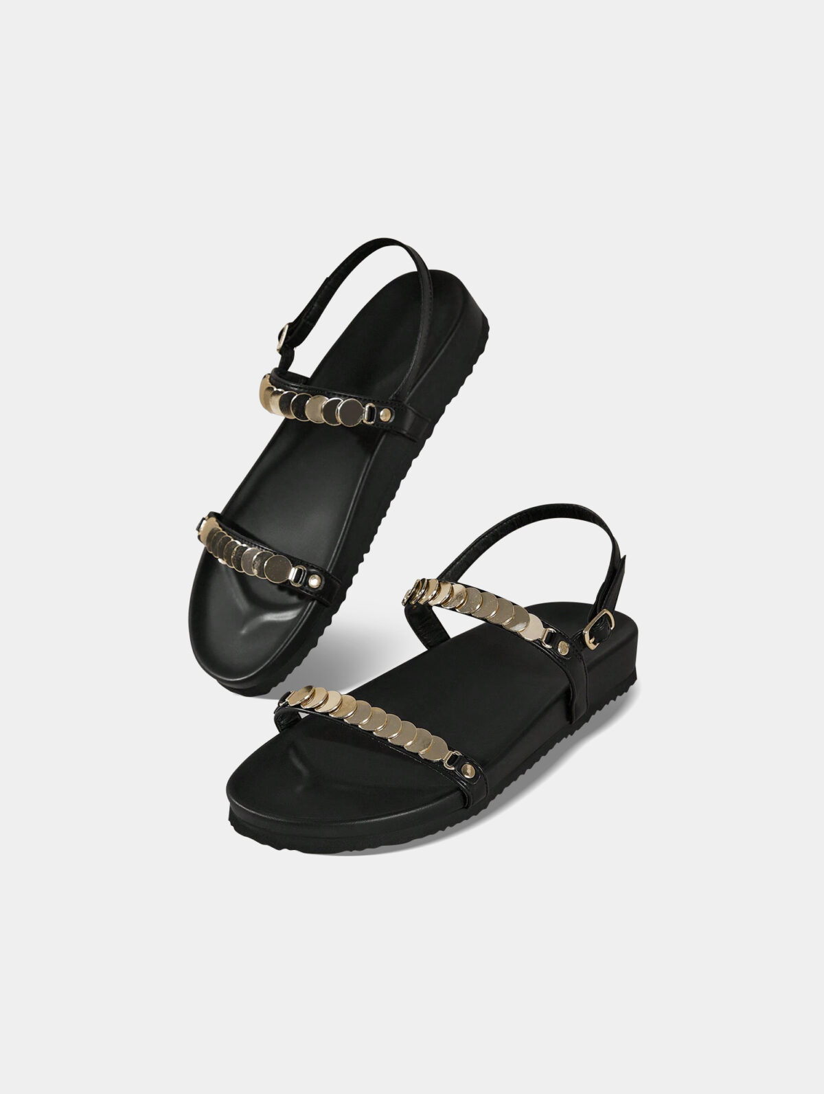 Women's Open-Toe Lace-Up Flat Sandals - Adjustable Fit, Casual - Image 2