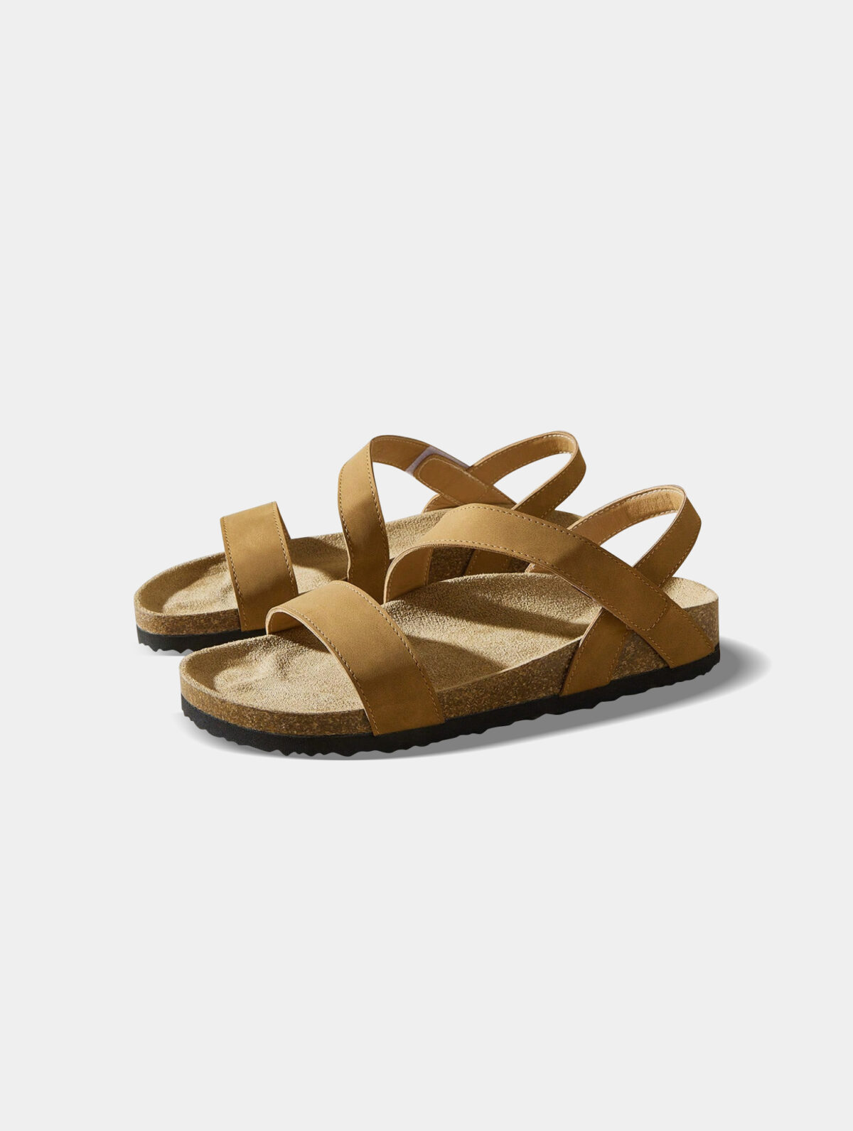 Women's Thick-Sole Slip-On Sandals - Closed Toe, PU Lining - Image 3