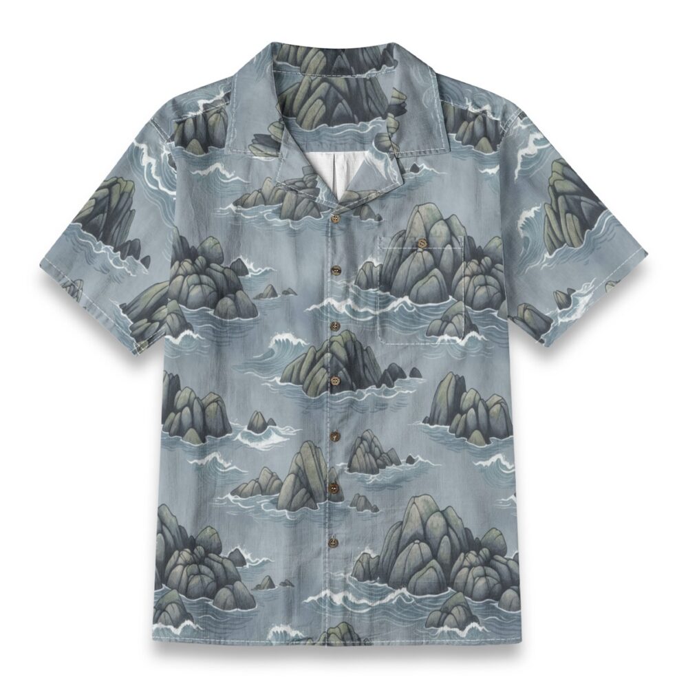 Coastal Rocks Ocean Texture Beach Shirt