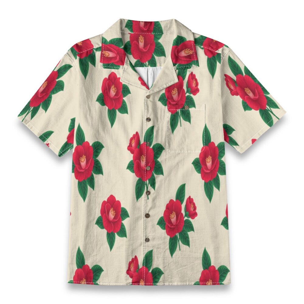 Classic Camellia Garden Floral Island Shirt